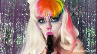 Adriana Chechik celebrates Halloween with opulence and a rainbow dildo