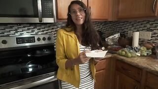 My stepmom is a big ass and she wakes me up with her cunt in the morning when my dad's not around