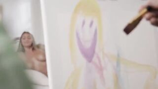 Art class with the hottest girls ends up in a wild threesome