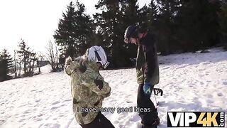 A skier got picked up and fucked by a hot chick