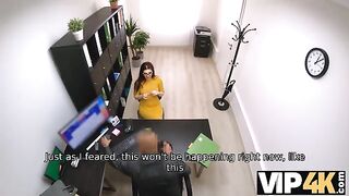 The girl needs quick money, so she gets fucked in the office