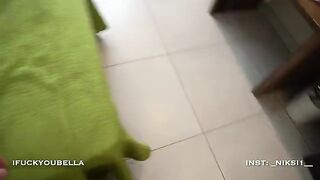 A girl is having fun with a guy at the resort