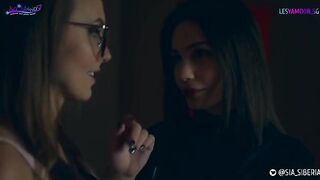 Strap-on sex with Halloween costumes and XXX parady vibe