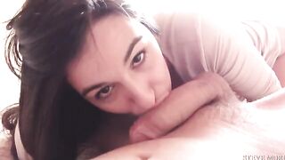 Skinny brunette Danika Morì gets her ass smashed hard and deep