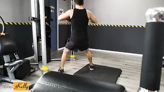 I crushed on my fitness colleague, so we had gym sex