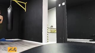 I crushed on my fitness colleague, so we had gym sex