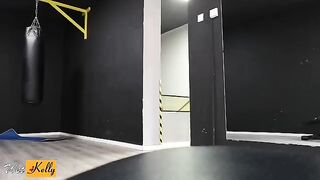 I crushed on my fitness colleague, so we had gym sex