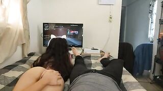 I fucked a sexy gamer girl with huge tits in hardcore action
