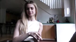 Skinny Stepdaughter Practices Sex with Her Step Dad in a steamy scene
