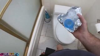 A step mom helps her stepson to get a sperm sample for donation