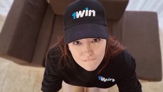 A thick white girl with a perfect body, Waldemaria, gets fucked hard