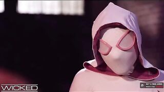 Spiderman eats Gwen Stacy's pussy before fucking her hard