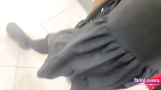 A girl would fuck anywhere, even in a public toilet