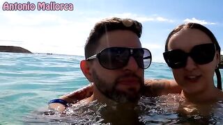 A blonde girl was picked up by a guy at the Australian beach