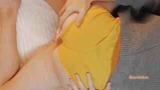 The couple has only one outfit, so they wear it for a passionate session