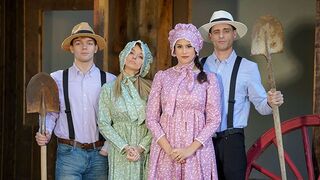 Hot busty moms Pristine Edge and Penny Barber getting fucked by young Amish men