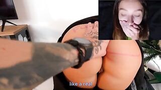 The delivery man brought a package and his wife's desires were fulfilled