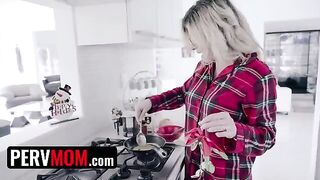 Busty stepmom Cory Chase gifts her son with her boobs this Christmas