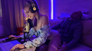 A young man was playing a video game with his stepmom