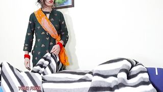 Young Indian maid got fucked by the owner after seeing his cock