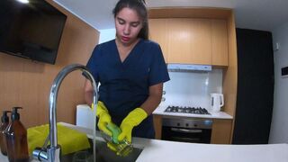 I found out a maid's secret and she paid me with her body