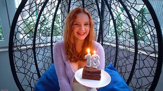 Skinny cutie gets fucked on her 18th birthday