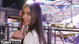 TUSHYRAW Perfect petite Vanessa gets her ass stretched out in a steamy session