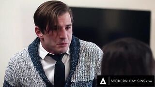 The guy must not cum, or else he will be punished by four sexy babes