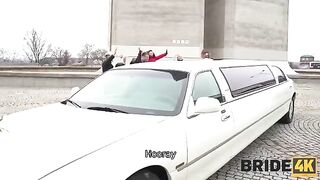 The bride is getting fucked on her way to the wedding in this hot BRIDE4K scene