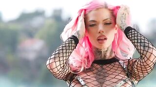 The blonde Chantal Danielle showcases her skills with a massive black cock in an intense scene