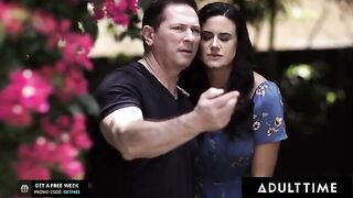The couple taught their naughty neighbor Haley Reed a lesson in intimacy