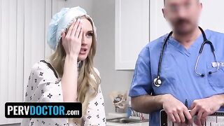 Teenage girl Emma Starletto gets checked by a doctor