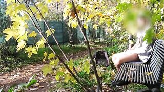 DICKFLASH in the PARK: a slutty MILF gives me a hard titty fuck