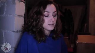 The neighbor helped to carry the box from the cellar, and she gave a blowjob
