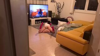 A pervert guy got caught watching porn by his stepsister