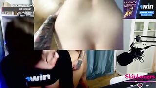 During the stream, a girl with a huge breast was donated to me