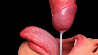 Best blowjob video with cum in mouth and sloppy sucking dick ASMR action