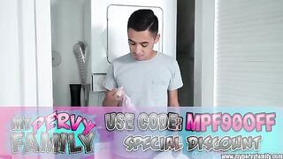 Ameena Green got tired cleaning and asked stepbro to fuck her - MyPervyFamily
