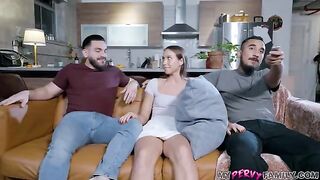 I Fucked my stepsis while her hubby was sleeping with her on the couch - MyPervyFamily
