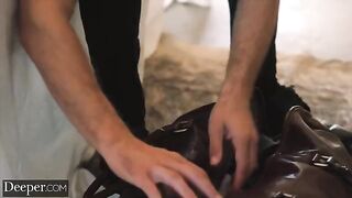 Submissive Amber gets dominated and fucked in a kinky session