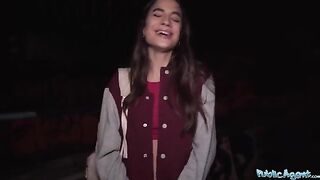 A French model is ready to do anything for a big sum of money, even getting fucked outdoors