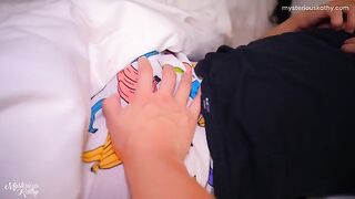 Naughty stepdaughter fucks with her stepfather in the middle of the night