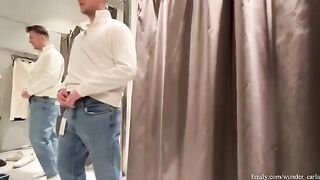 We love shopping and we love sneaky sex in the fitting room...we were almost caught