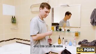 That's MY toothbrush and that's MY cock, a taboo stepfamily encounter