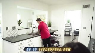 Emily Willis seduces Keiran Lee, he can’t resist her, and the action gets hard