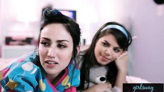Retro sleepover with two hot teen stars Gina and Gianna