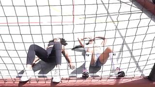 Workout with Colombian lesbian beauty Carla Morelli and her hot friend Mariana Martix