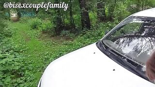 A hot chick is fucking with a stranger in his car