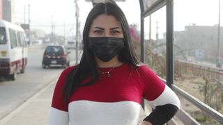 A huge ass Venezuelan girl got lost in Lima and had her first experience
