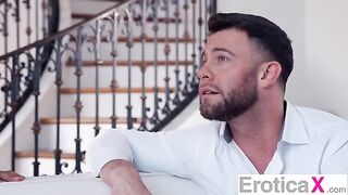 Sneaky beauty surprises BF with seductive 3some in erotic style